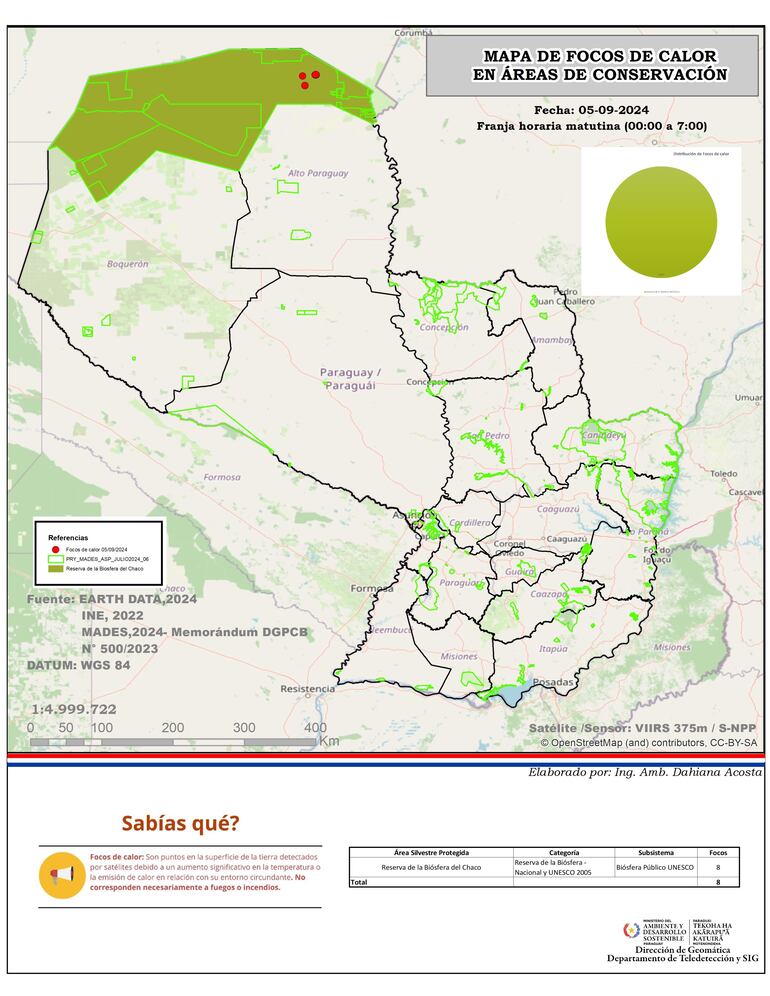 Ministerio ambiente focos calor incendios