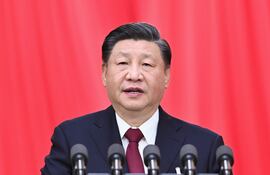 El presidente de China, Xi Jinping y también secretario general del Partido Comunista chino, se dirige a la Asamblea Nacional durante la reunión conocida como las "Dos Sesiones".