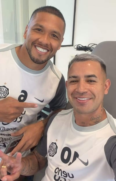 Derlis González (31 años) y Riohard Ortiz (35), principales referentes del plantel de Olimpia.