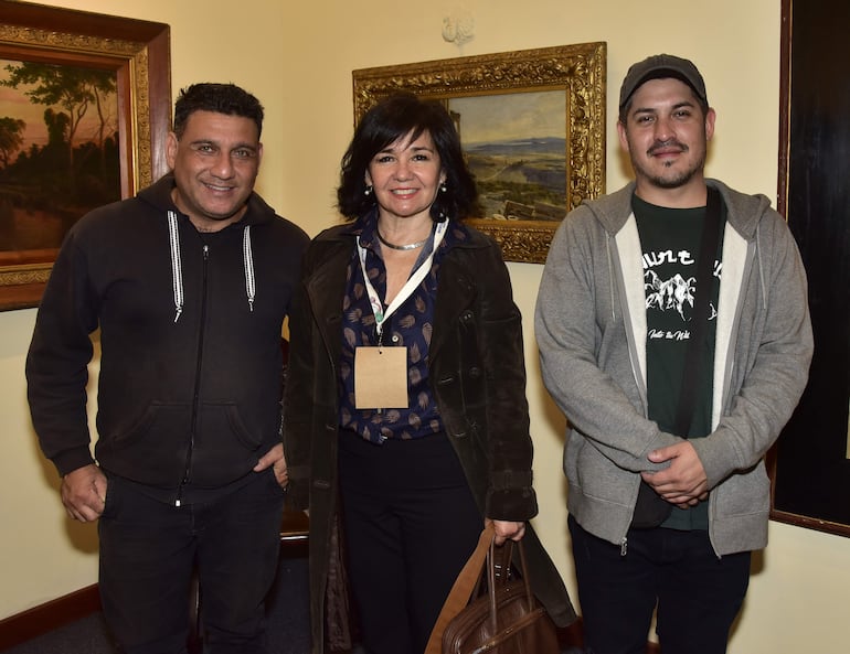 Darío Vega, Graciela Marechal y Cristian Godoy.