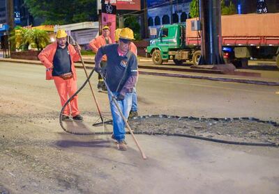 El trabajo se realizó en horario nocturno para evitar caos en el paso fronterizo.