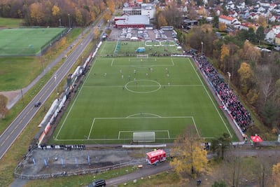 KFUM Arena, coliseo ubicado en Ekeberg (Oslo), hogar al KFUM, club involucrado en el escándalo de supuesto amaño de partidos en Noruega.