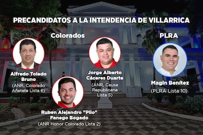 Precandidatos a la intendencia de Villarrica.