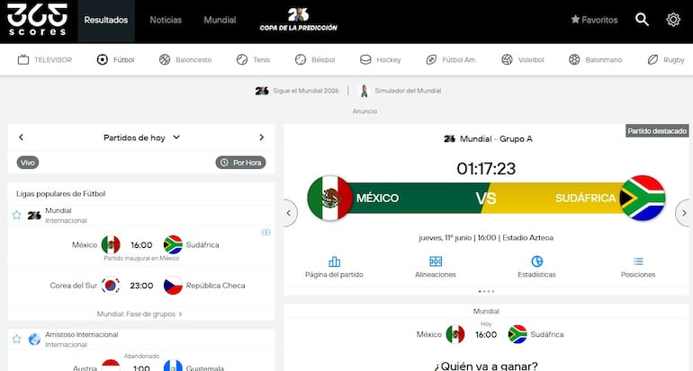 Aplicaciones para seguir resultados, estadísticas y más sobre el Mundial.