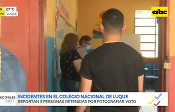 Incidentes en el colegio nacional de Luque