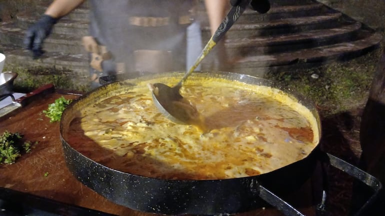 El chupín de surubí con crema de leche fue otro de los platos que se degustó.
