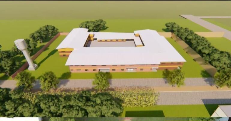 La construcción del Colegio de Policía proyectada en el predio de la Comisaría de Ñuatí, en Paraguarí.