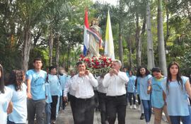 Pobladores de San Bernardino honraron a su protectora la Virgen Nuestra Señora de la Asunción.