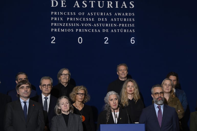 María Pagés, presidenta del jurado de los Premios Princesa de las Artes, da a conocer el Premio Princesa de Asturias de las Artes 2026, este miércoles en Oviedo. 