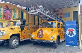 Stand del Cuerpo de Bomberos Voluntarios del Paraguay en la Expo Mariano Roque Alonso 2023.
