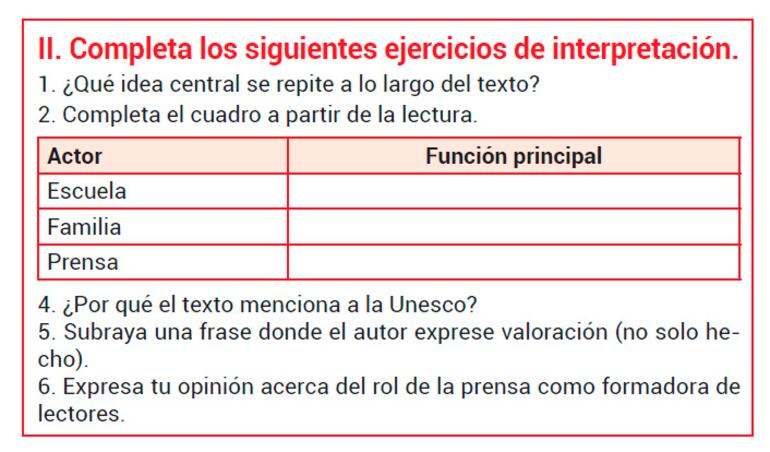 La prensa como  formadora de lectores
