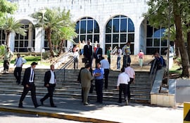 Fachada del edificio del Poder Judicial, en Asunción.