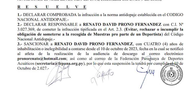 Documento oficial