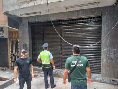 Los intervinientes llegaron hasta el local comercial pero lo encontraron cerrado.