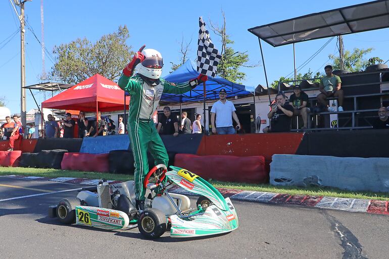 Giovanni Venzano fue el vencedor de la categoría Rotax Junior Max, el sábado.