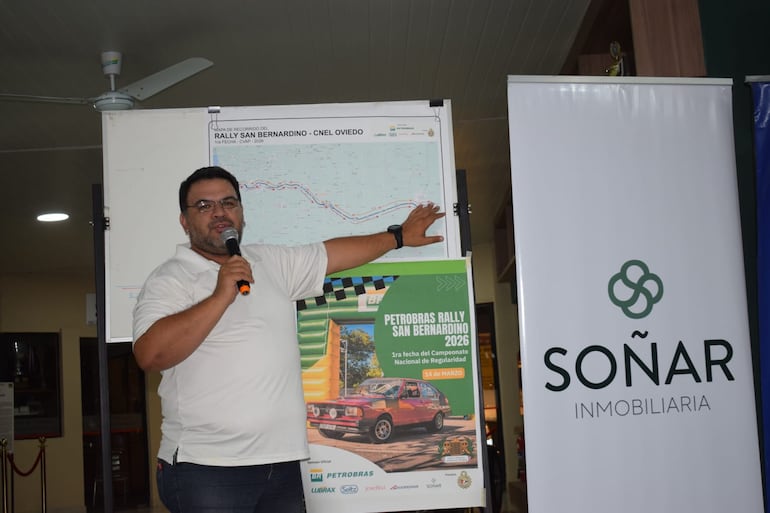 El mapa del recorrido del Petrobras Rally San Bernardino-Cnel. Oviedo.