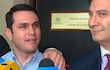 Imagen de archivo: el exsenador Hernán Rivas (izquierda), condenado por su título falso de abogado y a la derecha el senador Silvio "Beto" Ovelar.