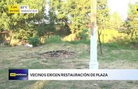Sector donde se encuentra parte de la plaza Pesoa en el Bañado Sur.