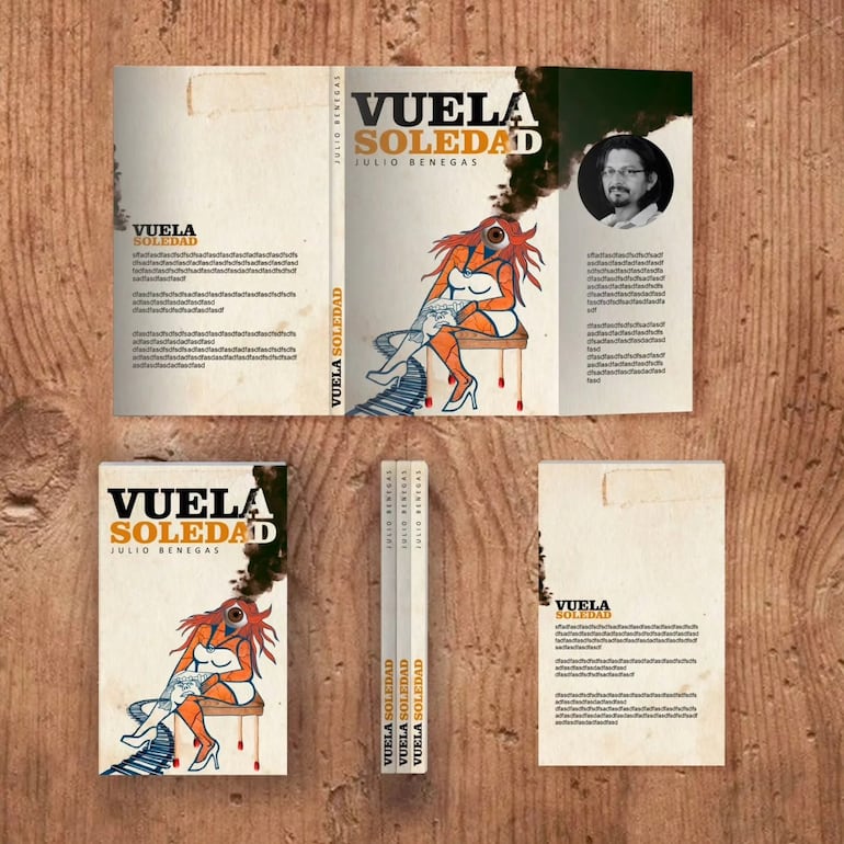 Esta vez, la novela de Benegas vendrá con una ilustración de tapa y contratapa de la artista plástica Ana Brisa Caballero
