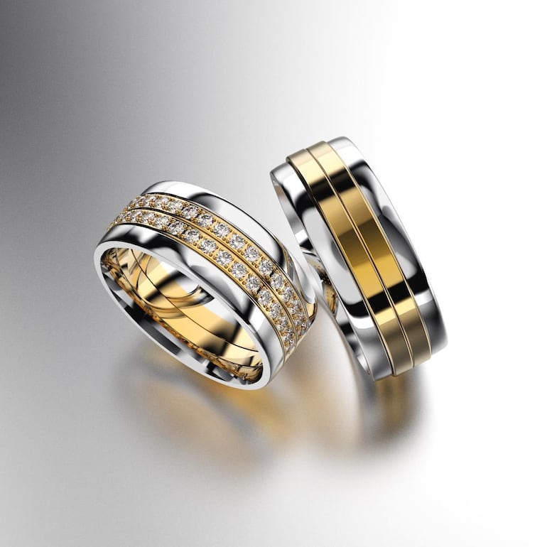 Uno de los diseños de alianzas que se puede encontrar en el local de Leunam Joyas.