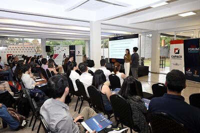 La arquitecta Mónica Castellano, presidenta del BIM Forum Paraguay durante la Semana BIM.