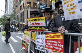Judíos ortodoxos en Nueva York protestan contra Netanyahu en la ONU y el "genocidio en Gaza"