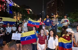 Venezolanos Asunción protesta