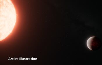 El telescopio Webb de la NASA detecta una atmósfera espesa alrededor de un mundo de lava ardiente (ilustración artística)