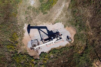 Extractor de petróleo de Gray Horse, en Oklahoma. (AFP