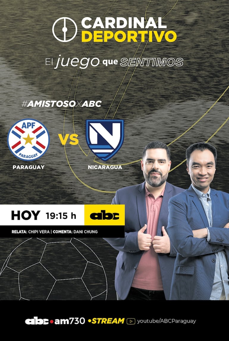 Paraguay vs. Nicaragua, por ABC Cardinal 730 AM y ABC Paraguay en Youtube.