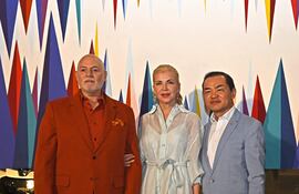 Christian Ceuppens, Verónica Cháves y Marcelo Toyotoshi.