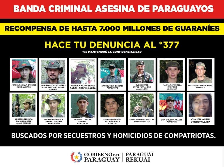 Los miembros del EPP por los cuales se ofrece una nueva millonaria recompensa.