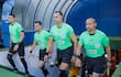 David Ojeda (seg. de der. a izq.) será el árbitro principal del primer superclásico de la temporada 2025 del fútbol paraguayo.