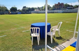 El estadio "Celestino Mongelós" del Sport Colonial, en el Barrio Santa Ana, presenta una renovada imagen para el partido contra Gral. Díaz, por la fecha inaugural del torneo de la Primera C.