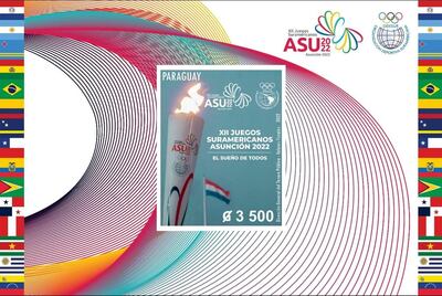 Lanzaron la estampilla de los XII Juegos Suramericanos "Asunción 2022"