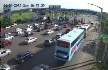 Movimiento en el peaje de Ypacaraí durante el operativo retorno
