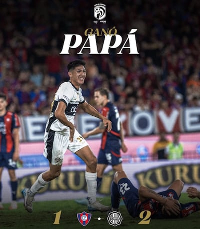 La dedicatoria de Olimpia luego de consumarse la victoria en el clásico ante Cerro Porteño con la frase: "Ganó Papá".