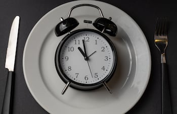 Concepto de ayuno intermitente.