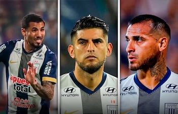 Los ex jugadores de Alianza Lima Carlos Zambrano, Miguel Trauco y Sergio Peña, acusados por presunta violencia sexual.