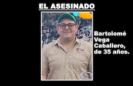 Bortolomé Vega Caballero, asesinado por un sicario en la ciudad de Yuty, departamento de Caazapá.