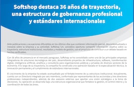 Comunicado de Softshop.