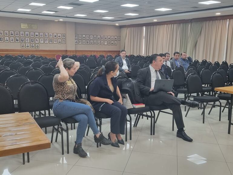 El salón auditorio del Palacio de Justicia fue el lugar elegido para realizar la audiencia preliminar en el caso mafia de los pagarés.