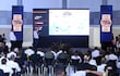 Momento exacto en el que César Marsal, CEO del WRC Rally del Paraguay, brindaba todos los detalles. Además de conocerse el itinerario de la carrera, también de presentó la chapa y el póster oficial de la segunda edición de WRC Rally del Paraguay.