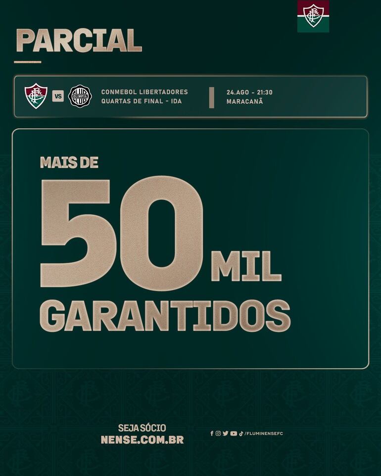 Fluminense, vía twitter.