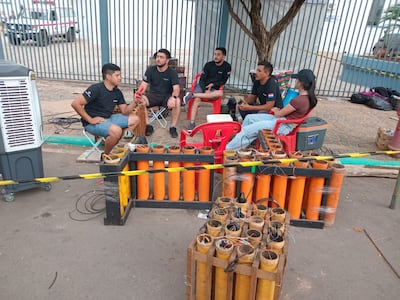 Fuegos artificiales, Caacupe, Gentileza 07-12-2025