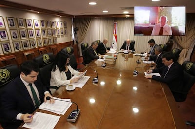 Los nueve ministros, ocho en sala y uno vía telemática en la sesión del 30 de diciembre, la última del 2025.