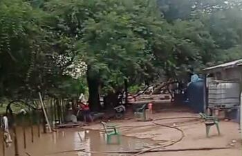 Algunas viviendas fueron abandonadas tras los primeros desbordes del Pilcomayo y exigen reforzar los muros.