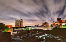 Amanecer nublado en Asunción.