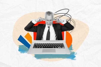 Concepto de ruido en la oficina.