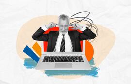 Concepto de ruido en la oficina.